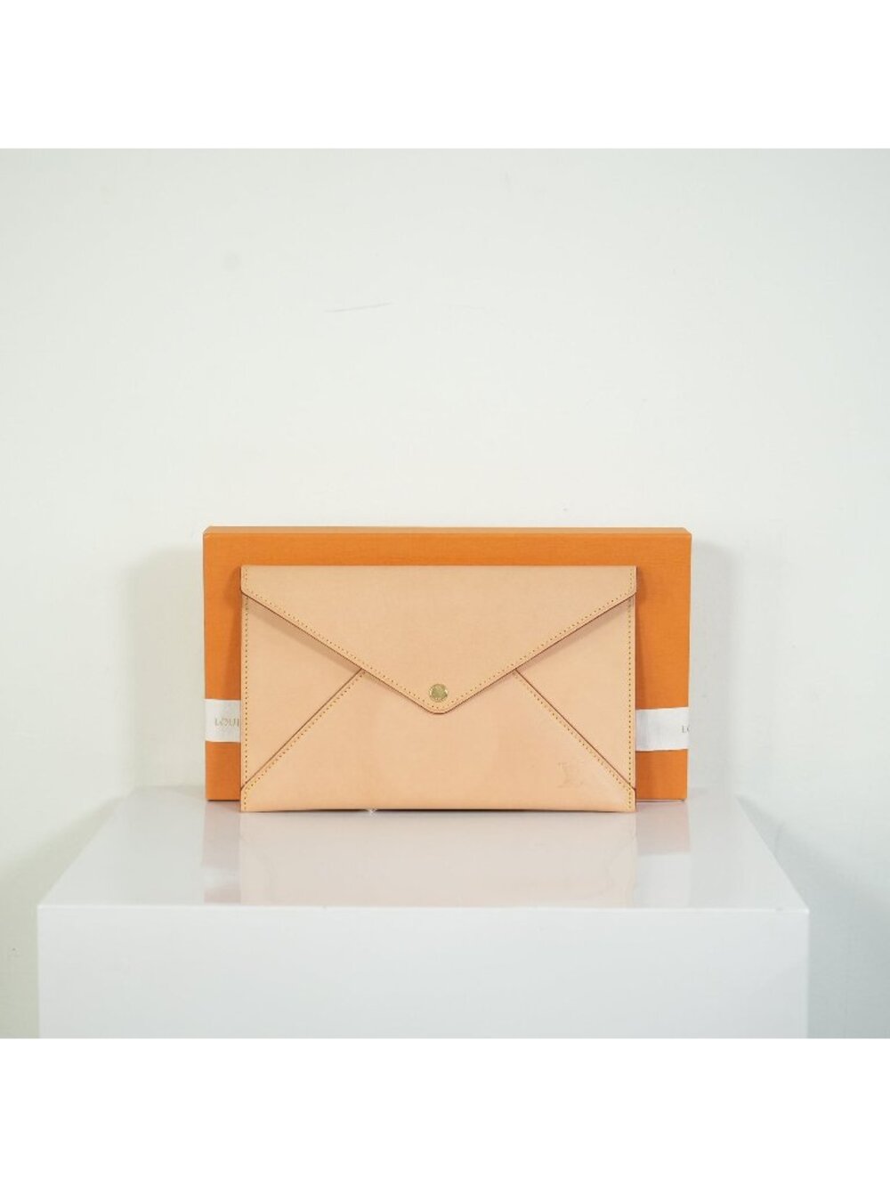 Louis Vuitton Kirigami Pouch Natural Vachetta Leather Envelope Clutch